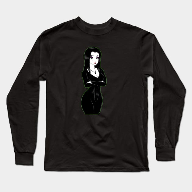 Morticia Long Sleeve T-Shirt by Blackhearttees